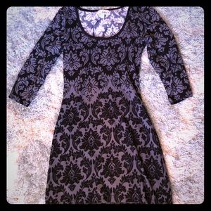 Paisley style patterned sweater dress